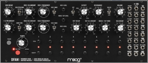 Moog DFAM – Eurorack Semi-Modular Analog Percussion Synth = MINT Condition  “Drummer From Another Mother”